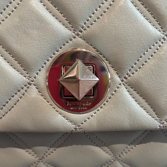 Kate Spade Natalia Smooth Quilted Leather Chain Shoulder Bag in Crystal Blue - Picture 2 of 10